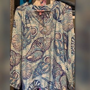 Lilly Pulitzer small Silk Elsa top
